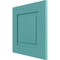 Ekena Millwork 12"W x 12"H True Fit PVC Raised Panel Shutters Sample, Pure Turquoise SAMPLE-TFPRPPT - alternate 5